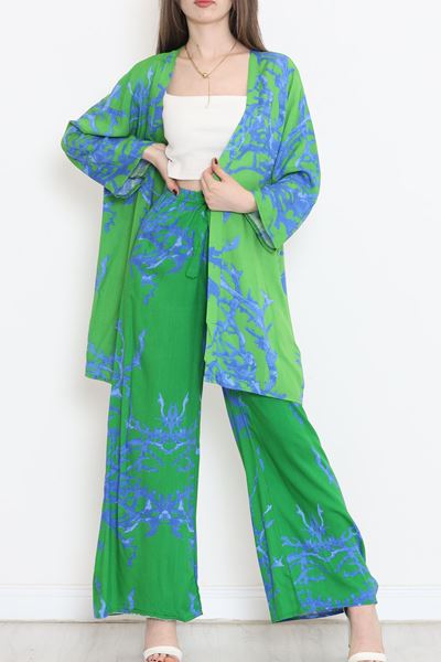 Kimono Takım Yeşilmavi - 10553.1095.