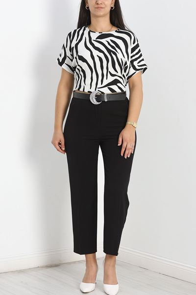 Büyük Beden Zra Pensli Pantolon Siyah - 30753.1920.