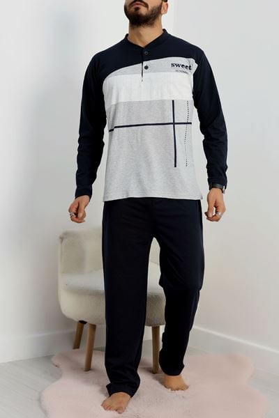 Süprem Erkek Pijama Takımı Lacigri - 42004.1838.