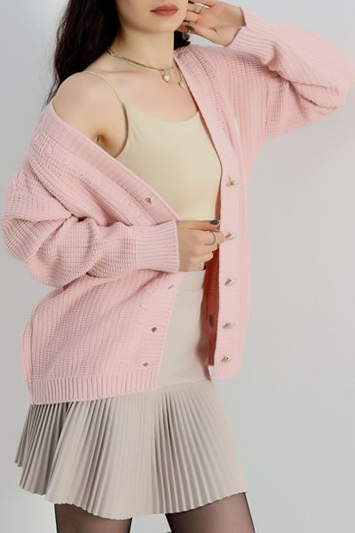 Ponponlu Hırka Pembe - 382.1577.