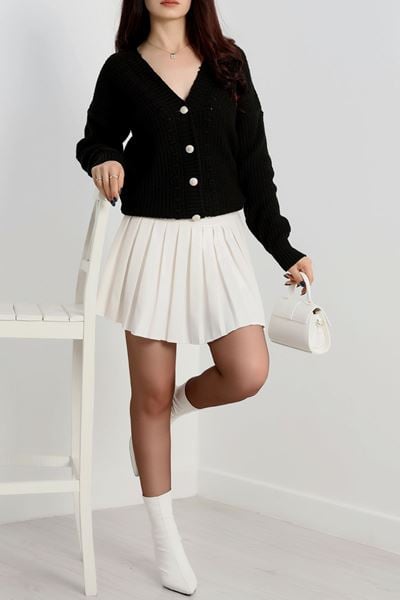 Ponponlu Hırka Siyah - 382.1577.