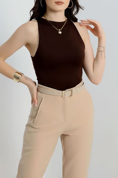 Külotlu Çıtçıtlı Atlet Kahve - 19800.200.