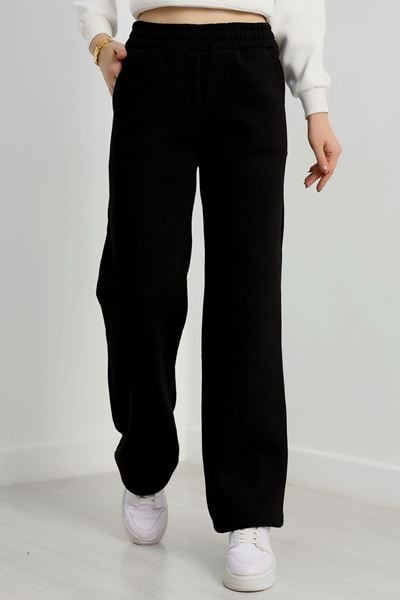 Üç İplik Palazzo Eşofman Altı Siyah - 20970.1878.