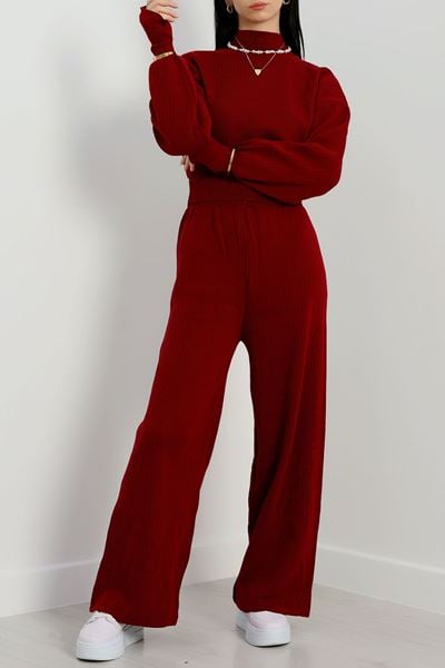 Triko İkili Takım Bordo - 2302.1765.