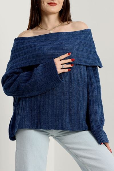 Madonna Yaka Triko İndigo - 2324.1765.