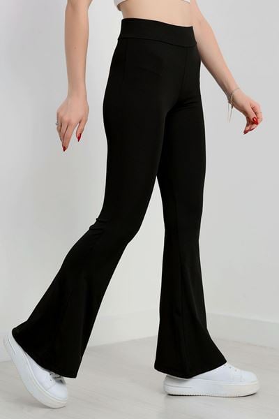 İspanyol Paça Dalgıç Tayt Siyah - 9279.1098.