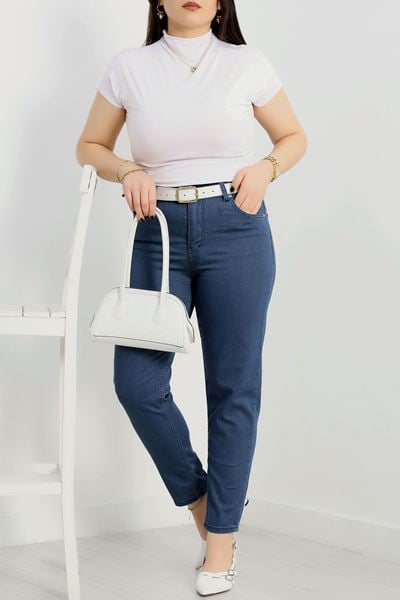 Büyük Beden Mom Jean Mavi - 42321.1431.