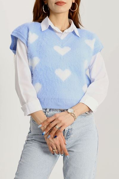 V Yaka Kalpli Süveter Bebemavi - 2410.1765.