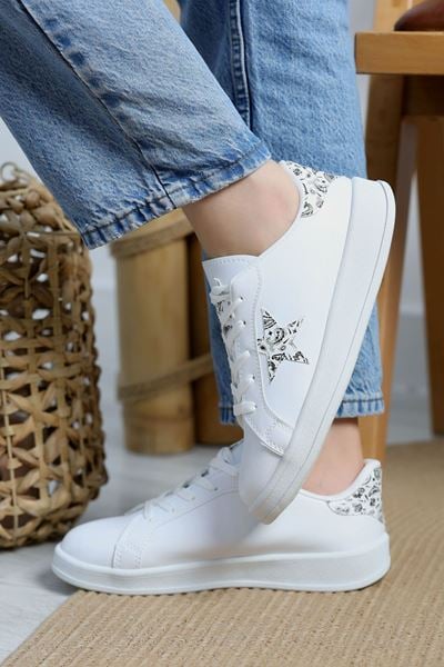 Yıldızlı Spor Ayakkabı Beyazsiyah1 - 31295.264.