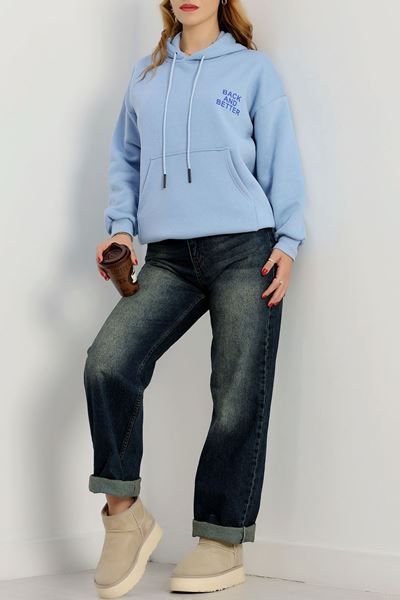 3 İplik Kanguru Cepli Kapşonlu Sweat Bebemavisaks - 42257.1878.