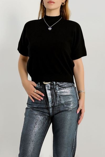 Kısa Kollu Triko Siyah - 2308.1765.