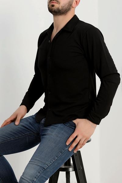 Zra Krep Erkek Gömlek Siyah - 42188.1937.