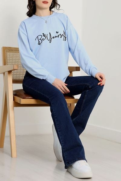 2 İplik Baskılı Sweatshirt Bebemavi - 31299.1878.