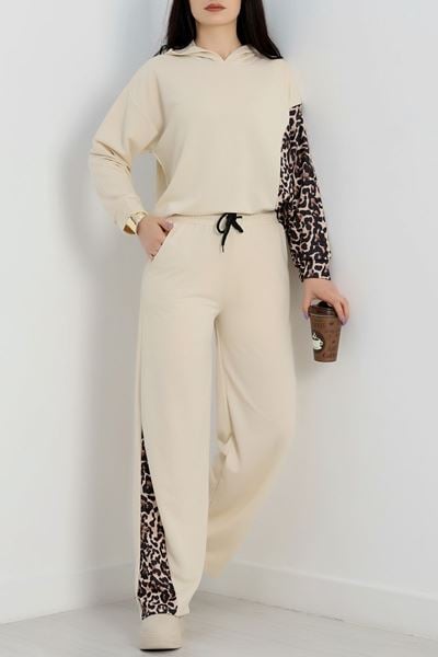 Garnili 2 İplik Eşofman Takımı Bejleopar - 50746.1005.