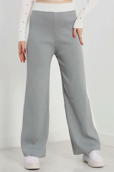 Şeritli Triko Pantolon Antrasit - 2393.1765.