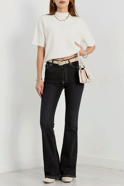 İspanyol Paça Kot Pantolon Füme2 - 19508.1904.