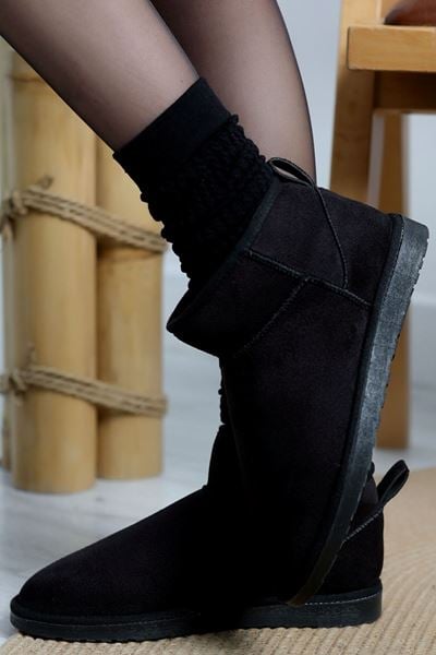 Mini Boy Süet Bot Siyah - 31435.1932.