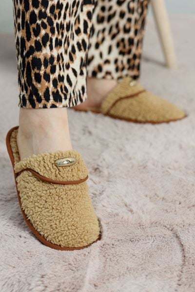 Teddy Ev Terliği Kahve - 1760.1846.