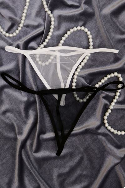 Tül Tanga 2Li Külot Set Siyahbeyaz - 1162.1364.