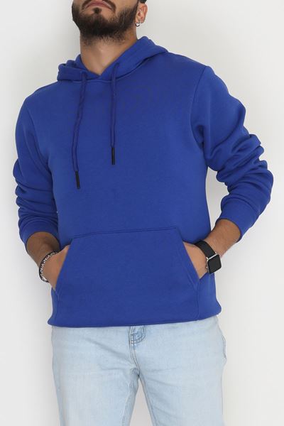 Kanguru Cepli Şardonlu 3 İplik Erkek Sweat Saks - 42573.1878.