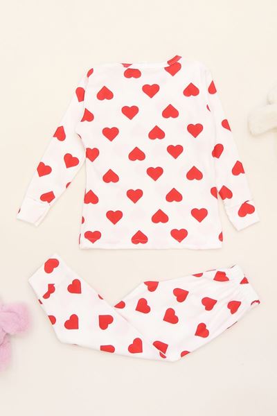 3-14 Yaş Süet Manşetli Alt Üst Aynı Takım Kırmızıkalp - 410.1287.