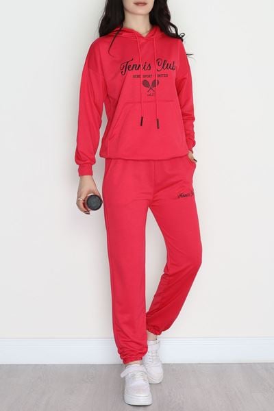 2 İplik Baskılı Eşofman Takımı Fuşya - 31310.1878.