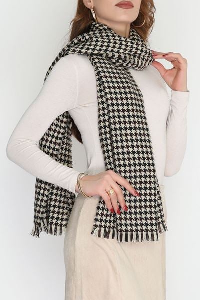 Desenli Kaşe Şal Bejsiyah - 70811.750.