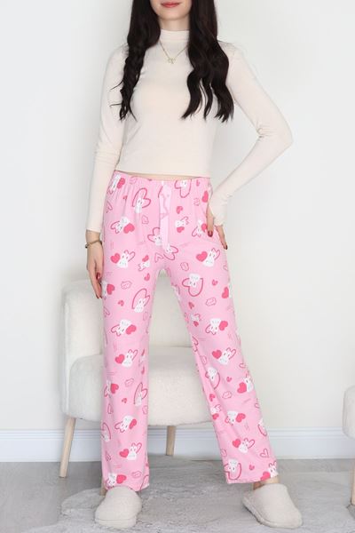 Desenli Süet Pijama Altı Pembetavşan - 103.1287.