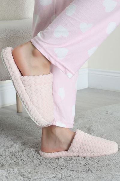 Peluş Ev Terliği Pudra - 31475.264.