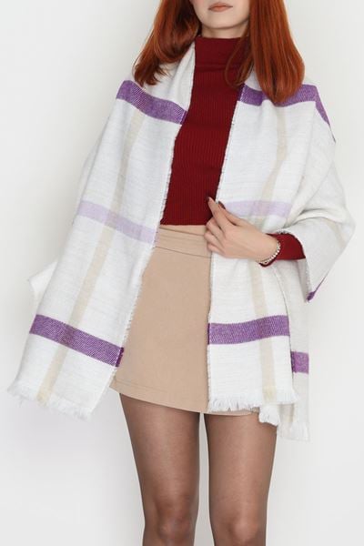 Desenli Kaşe Şal Ekrumor - 70811.750.