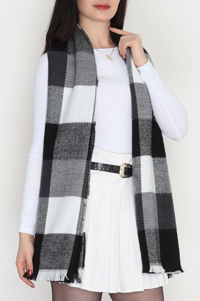 Desenli Kaşe Şal Siyahfüme - 70811.750.