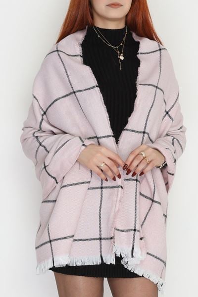 Desenli Kaşe Şal Pembesiyah - 70811.750.