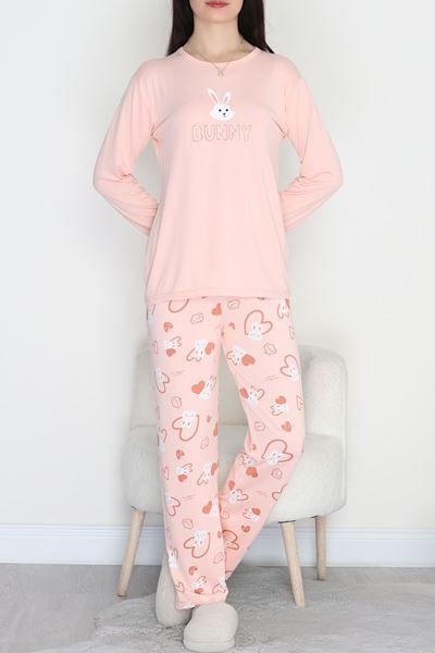 Soft Milan Enjeksiyon Baskılı Pijama Takımı Somon - 664.1287.