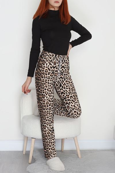 Desenli Süet Pijama Altı Leopar2 - 103.1287.