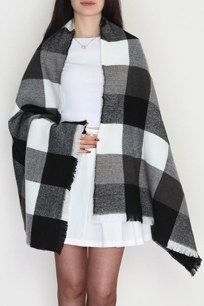 Desenli Kaşe Şal Siyahfüme1 - 70811.750.