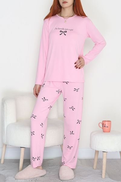 Soft Milan Enjeksiyon Baskılı Pijama Takımı Siyahpembefiyonk - 664.1287.