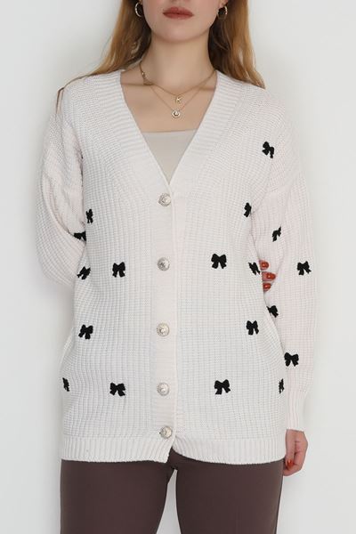 Nakışlı Hırka Lattesiyah - 490.1577.