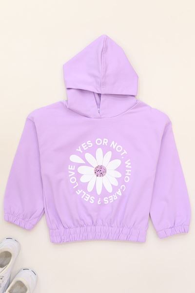 3-7 Yaş Baskılı Çocuk Sweat Lila - 625424.1576.