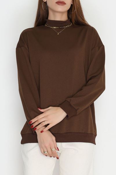 Yarım Balıkçı 2 İplik Sweat Kahve - 19556.200.