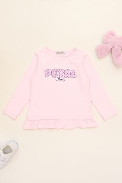 2-5 Yaş Çocuk Nakışlı Sweat Açıkpembe - 5264021.1576.