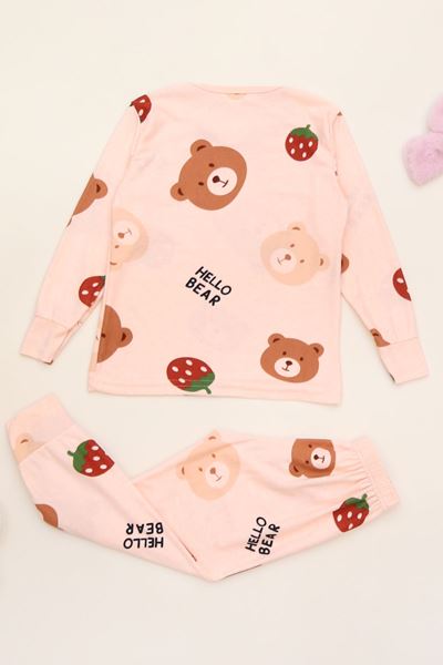 3-14 Yaş Süet Manşetli Alt Üst Aynı Takım Tozpembe1 - 410.1287.