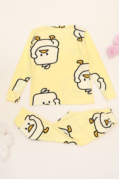 3-14 Yaş Süet Manşetli Alt Üst Aynı Takım Sarıördek - 410.1287.