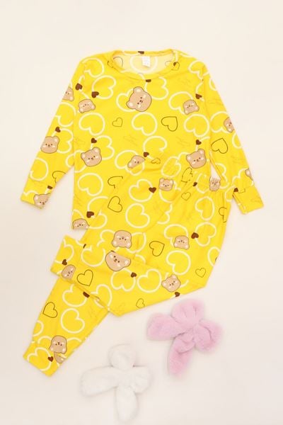 3-14 Yaş Süet Manşetli Alt Üst Aynı Takım Sarıkalp - 410.1287.