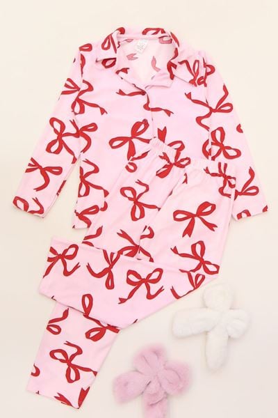 3-14 Yaş Baskılı Süet Çocuk Takım Kırmızıfiyonk - 480.1287.