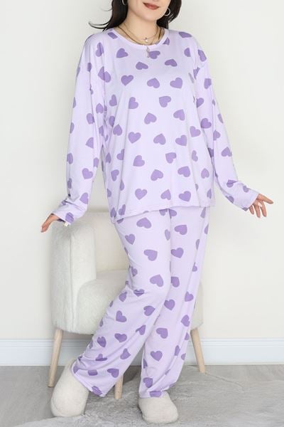 Bisiklet Yaka Battal Takım Lilakalp - 672.1287.