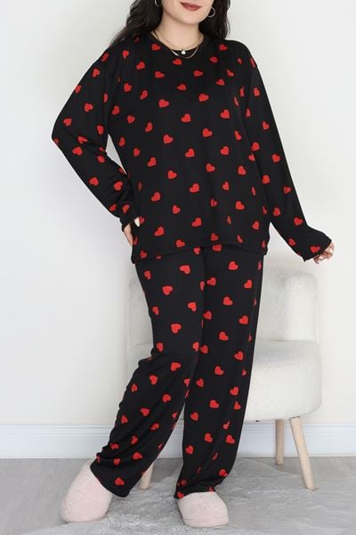 Bisiklet Yaka Battal Takım Kırmızısiyah - 672.1287.