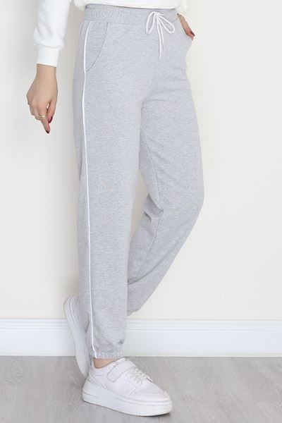 Biyeli 2 İplik Eşofman Altı Gri - 50937.1005.