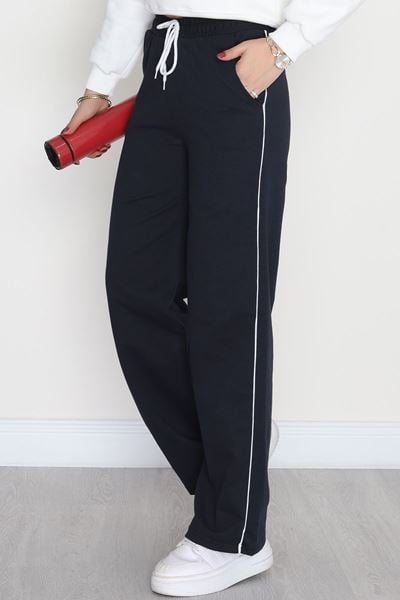 Biyeli 2 İplik Bol Eşofman Altı Lacivert - 50936.1005.