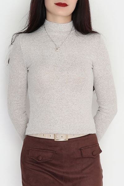 Dik Yaka Yumoş Body Bej - 50205.1723.