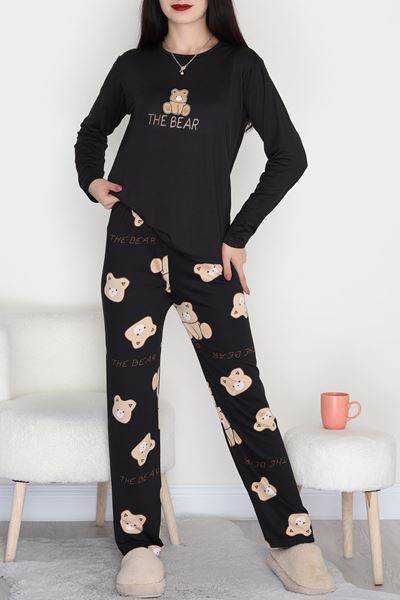 Soft Milan Enjeksiyon Baskılı Pijama Takımı Siyah - 664.1287.